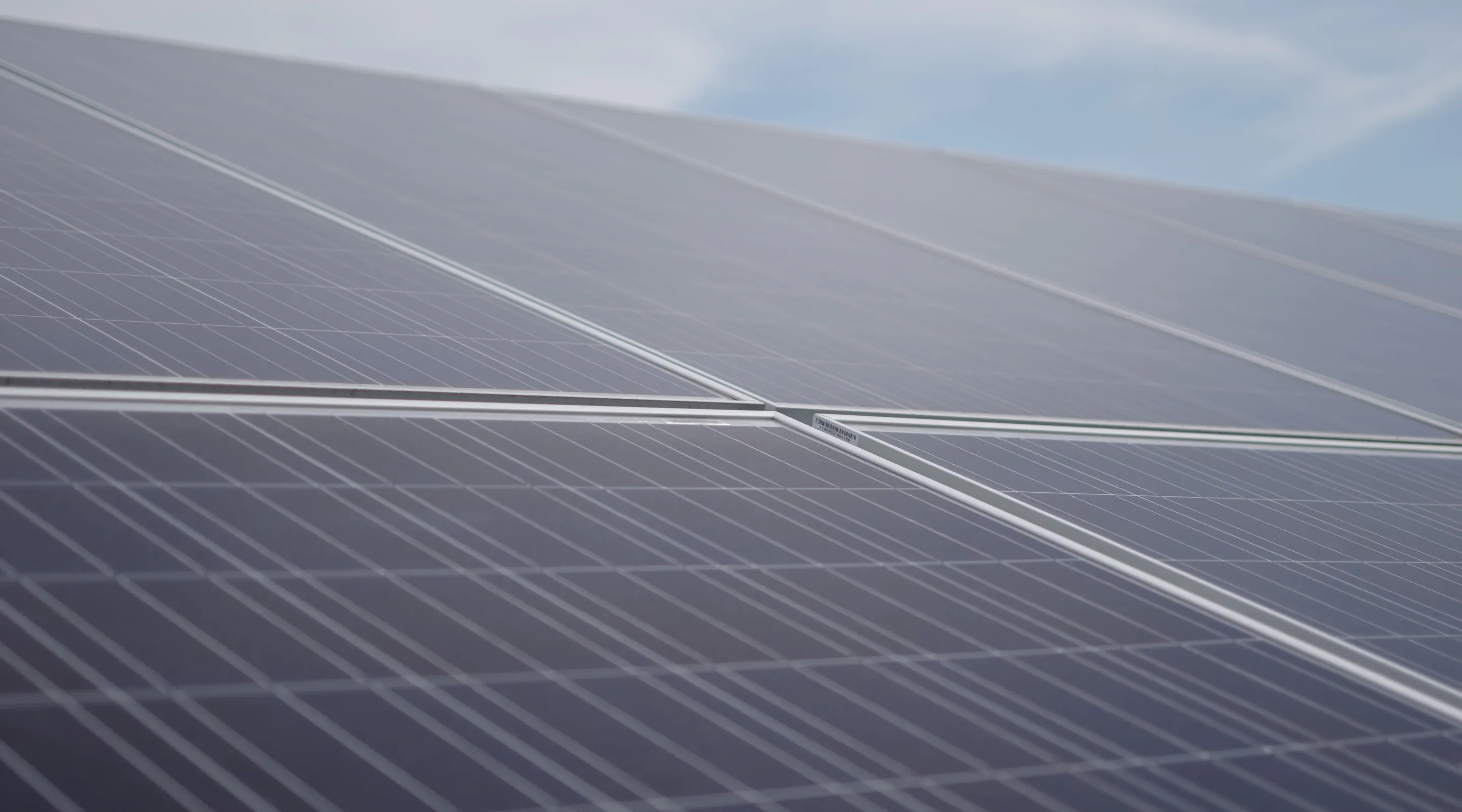 Close up of a solar panel. 