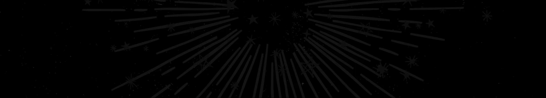 Stars on a black background. Stars and lines on a black background.